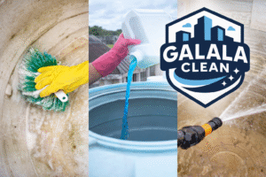 شركة تنظيف خزانات ببئر عسكر تقدم خدمات تنظيف وتعقيم خزانات المياه الأرضية والعلوية باستخدام معدات حديثة مع وضع شعار جلالة كلين أعلى الصورة